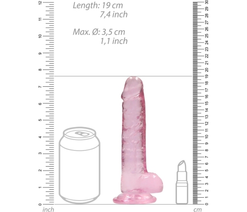 Realistic Dildo with Balls - 7 / 18 cm
