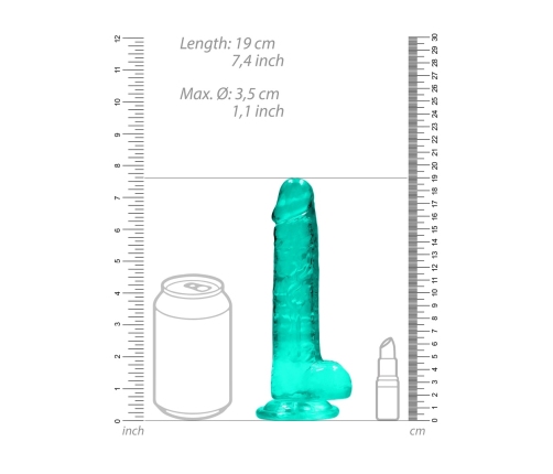 Realistic Dildo with Balls - 7 / 17 cm