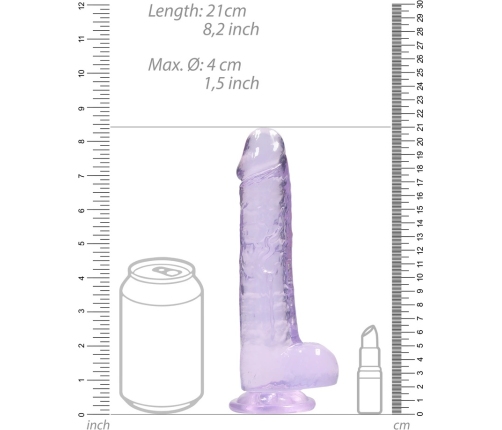 Realistic Dildo with Balls - 8 / 21 cm