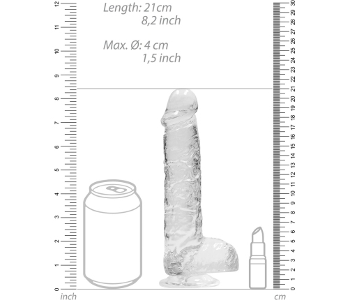 Realistic Dildo with Balls - 8 / 21 cm