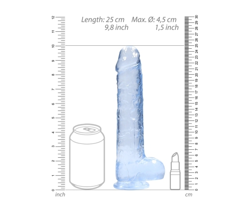 Realistic Dildo with Balls - 9 / 22 cm