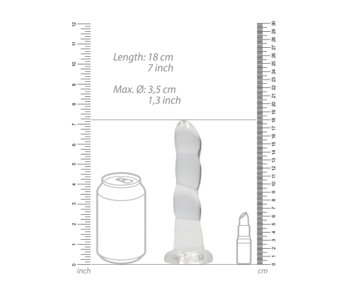 Non-Realistic Dildo with Suction Cup - 7 / 17 cm
