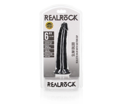 Slim Realistic Dildo with Suction Cup - 6 / 15,5 cm