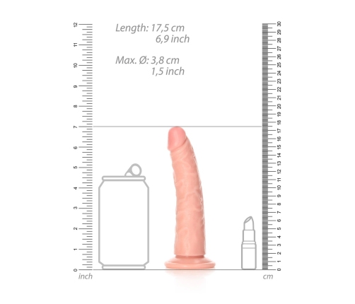 Slim Realistic Dildo with Suction Cup - 6 / 15,5 cm
