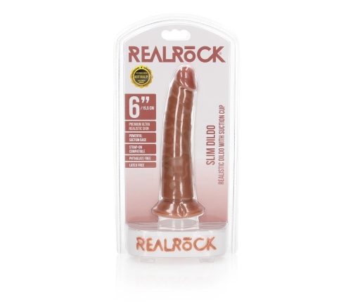 Slim Realistic Dildo with Suction Cup - 6 / 15,5 cm