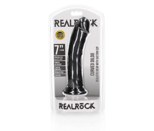 RealRock Curved Intimate Model with Suction Base 18 cm Beige