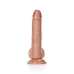 Curved Realistic Dildo with Balls and Suction Cup - 7 / 18 cm