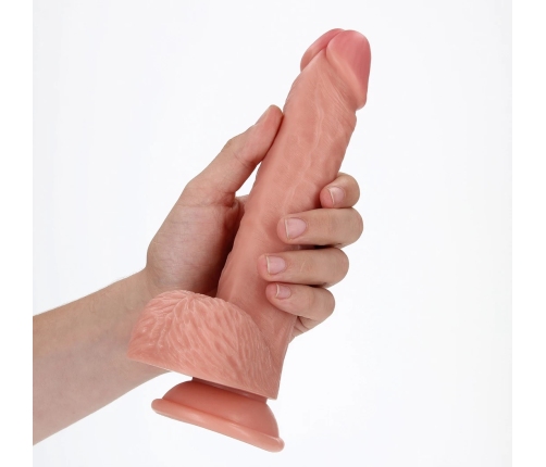 Straight Realistic Dildo with Balls and Suction Cup - 8 / 20,5 cm