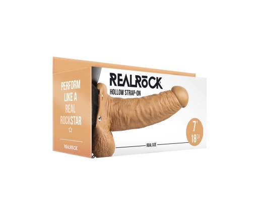 Hollow Strap-On with Balls - 7 / 18 cm