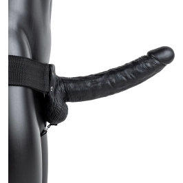 Vibrating Hollow Strap-On with Balls - 9 / 23 cm