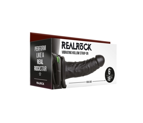Vibrating Hollow Strap-On without Balls - 6 / 15,5 cm