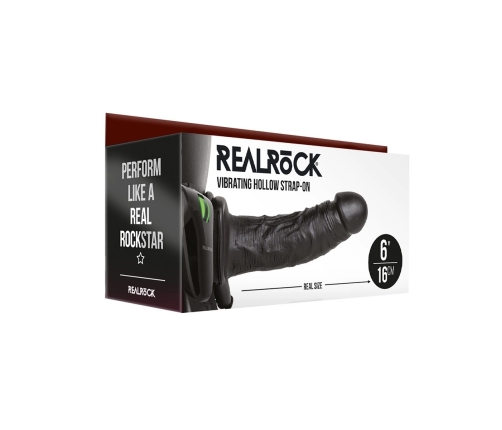 Vibrating Hollow Strap-On without Balls - 6 / 15,5 cm