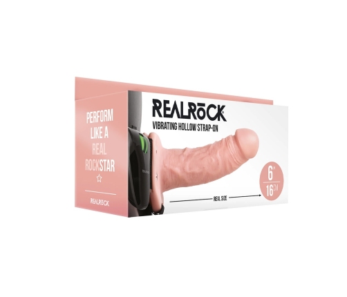Vibrating Hollow Strap-On without Balls - 6 / 15,5 cm