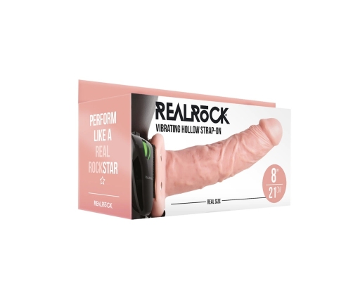 Vibrating Hollow Strap-On without Balls - 8 / 20,5 cm