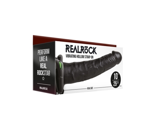 Vibrating Hollow Strap-On without Balls - 10 / 24,5 cm