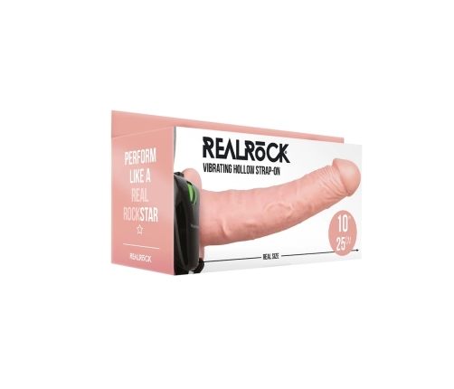 Vibrating Hollow Strap-On without Balls - 10 / 24,5 cm