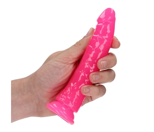 Slim Realistic Dildo with Suction Cup - Glow in the Dark - 6'' / 15,5 cm