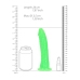Slim Realistic Dildo with Suction Cup - Glow in the Dark - 7'' / 18 cm