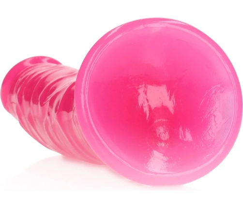 Slim Realistic Dildo with Suction Cup - Glow in the Dark - 7'' / 18 cm