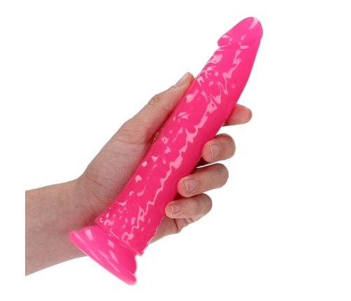 Slim Realistic Dildo with Suction Cup - Glow in the Dark - 7'' / 18 cm