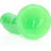 Slim Realistic Dildo with Suction Cup - Glow in the Dark - 8'' / 20 cm