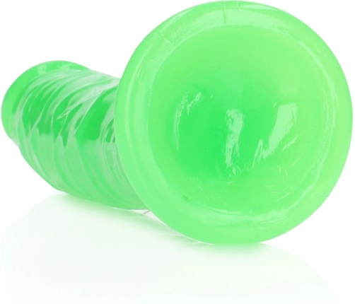 Slim Realistic Dildo with Suction Cup - Glow in the Dark - 8'' / 20 cm