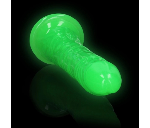 Slim Realistic Dildo with Suction Cup - Glow in the Dark - 8'' / 20 cm