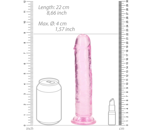 Straight Realistic Dildo with Suction Cup - 8'' / 20