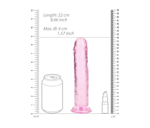 Straight Realistic Dildo with Suction Cup - 8'' / 20