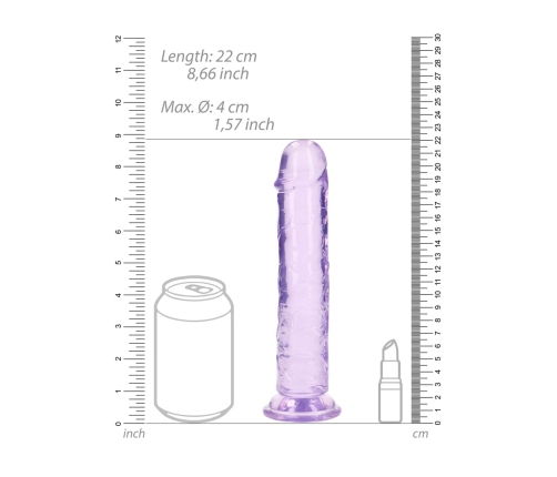 Straight Realistic Dildo with Suction Cup - 8'' / 20