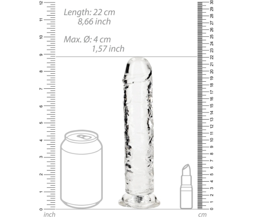 Straight Realistic Dildo with Suction Cup - 8'' / 20