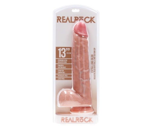 Extra Large Straight with Balls 13 / 33 cm - Flesh