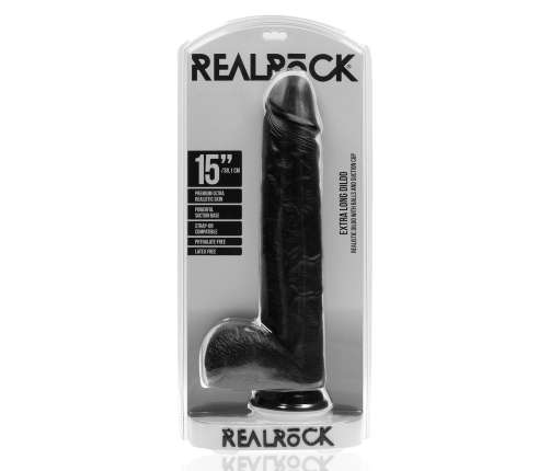 Extra Large Straight with Balls 15 / 38 cm - Black