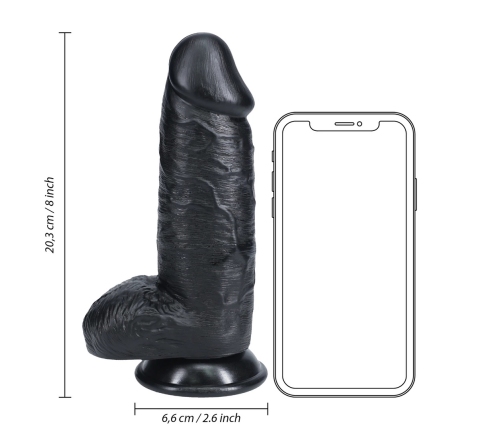 Extra Thick Straight with Balls 8 / 20,3 cm - Black