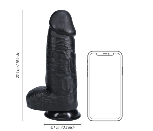 Extra Thick Straight with Balls 10 / 25,4 cm - Black