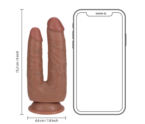 Double Trouble Dildo 5/6 - 12,7/15,2 cm - Tan