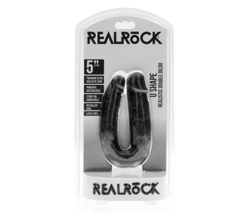 U Shaped Double Dildo 5 / 12,7 cm - Black
