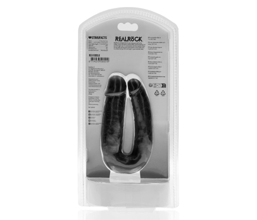 U Shaped Double Dildo 5 / 12,7 cm - Black