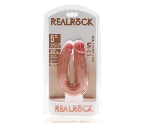 U Shaped Double Dildo 5 / 12,7 cm - Flesh