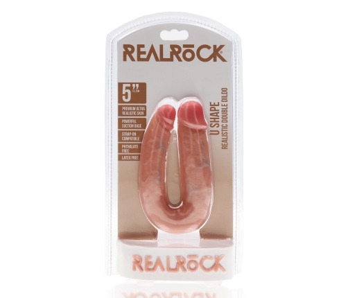 U Shaped Double Dildo 5 / 12,7 cm - Flesh