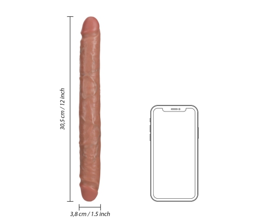 Slim Double Ended Dong 12 / 30,5 cm - Tan
