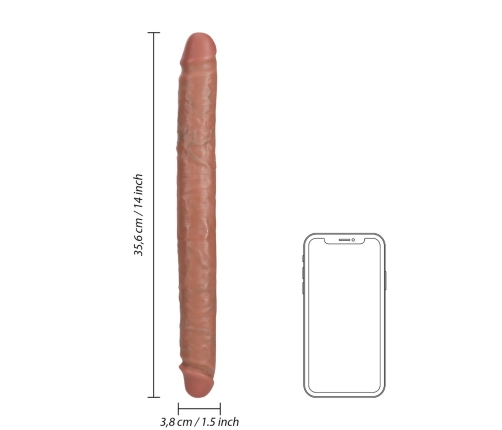Slim Double Ended Dong 14 / 35,6 cm - Tan