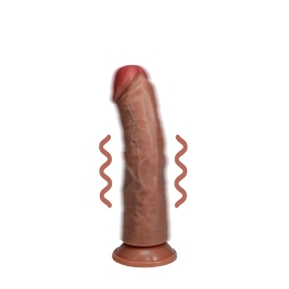 Vibrating Regular Curved Cock - 6 / 15,5 cm - Tan