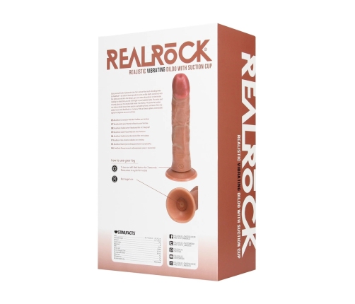Vibrating Regular Curved Cock - 8 / 20,5 cm - Tan