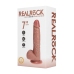 Vibrating Regular Straight Cock with Balls - 7 / 18 cm - Tan