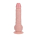 Vibrating Regular Straight Cock with Balls - 9 / 23 cm - Flesh