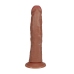 Vibrating and Rotating Regular Curved Cock - 8 / 20,5 cm - Tan