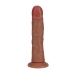 Vibrating and Rotating Regular Curved Cock - 8 / 20,5 cm - Tan