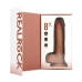 Vibrating and Rotating Straight Cock with Balls - 8 / 20,5 cm - Tan