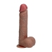 Vibrating and Thrusting Straight Cock with Balls - 8 / 20,5 cm - Tan